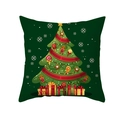 Federa verde scuro con albero di Natale e motivi decorativi di regali - Albero Verde Scuro e Regali (TPR334-22)