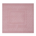 Close-up of pink knitted shawl featuring white geometric diamond patterns and fine texture - 95x95cm / Dusty Pink