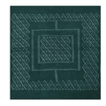Close-up of forest green knit shawl featuring white geometric diamond hollow patterns - 95x95cm / Dark Green
