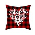 Valentine Red Buffalo Plaid Pillow Case with Heart Love Letter Design - Plaid Letter Heart Style (TPR360-7)