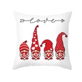 Valentine's Day gnome pillowcase with red LOVE letters printed on peach skin fabric - Letter LOVE Gnome Combination Style (TPR360-12)