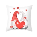 Valentine's Day pillowcase featuring cartoon gnomes holding a large red heart design - Gnome Holding Large Red Heart Style (TPR360-15)