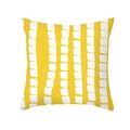 Housse de coussin nordique aux motifs géométriques de vagues jaunes et blanches - Rayures Verticales Ondulées (TPR375-16)