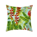 Tropical peach skin pillowcase with green leaves and bird of paradise on light blue - Light Blue Bird of Paradise (TPR337-31)