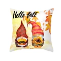 Housse de coussin Hello Fall avec gnomes d'automne, citrouille et tournesol - TPR388-11