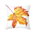 Housse de coussin carrée en peau de pêche blanche avec imprimé érable d'automne - TPR388-13