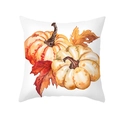 Housse de coussin Thanksgiving avec citrouille et feuilles d'érable aquarelle - TPR388-15