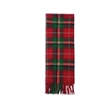 Écharpe d'hiver classique à carreaux tartan rouge et vert avec des franges - Rouge du Nouvel An