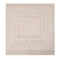 Elegant beige hollow knit shawl featuring geometric diamond patterns and soft fringes - 95x95cm / 07# Khaki