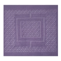 Purple lace-knit square scarf featuring white geometric diamond patterns on a soft fabric - 95x95cm / Dark Purple