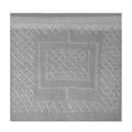 Grey square lace-knit scarf featuring intricate geometric diamond patterns and textures - 95x95cm / Grey