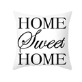 Federa per cuscino bianca in pelle di pesca con scritta Home Sweet Home - Stile Home Sweet Home (TPR387-6) / 45x45CM (Senza Interno)