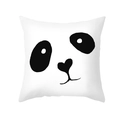 Federa per cuscino quadrata in pelle di pesca con stampa minimalista viso di panda - Stile Faccia di Panda (TPR387-10) / 45x45CM (Senza Interno)