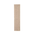 Vista detallada de la textura de la bufanda de punto beige con diseño de canalé vertical - Blanco Crema de Avena