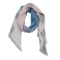 Dettaglio della spessa sciarpa scozzese geometrica con trama intrecciata blu e rosa - Blu Rosa (04#)