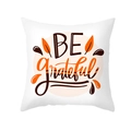 Fall themed white pillowcase with BE grateful text and autumn leaf patterns - BE Grateful Autumn Leaf Design (TPR391-8)
