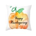 Happy Thanksgiving peach skin pillowcase with watercolor pumpkin print in vibrant orange - Watercolor Pumpkin Happy Thanksgiving (TPR391-9)