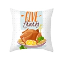 Thanksgiving turkey throw pillow case with GIVE thanks print on white background - GIVE thanks Big Roasted Turkey Platter (TPR391-25)
