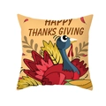 Happy Thanksgiving pillowcase with cartoon turkey and autumn leaves print - HAPPY THANKS GIVING Turkey and Maple Leaves (TPR391-32)
