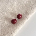 Elegante dieprode pareloorknopjes met gladde afwerking voor de herfst en winter - 16mm Rode Bal