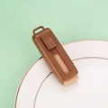 Brown retractable student eraser with push-pull slider and convenient hang hole - Coffee