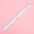 Süßer hellblauer Gelschreiber mit Katzenmotiv, rosa Schleife und Pfotenabdrücken Motiv - 0.5mm / Blau