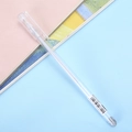 Transparent barrel neutral pen with silver ink refill for artistic journaling MG-618 - Silver