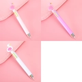 Simpatica penna a sfera rosa a 10 colori con decorazione a fenicottero dormiente - Serie Fenicottero