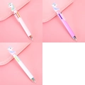 Penna a sfera unicorno bianco con 10 colori a scatto e ricariche multicolore - Serie Unicorno Colorato