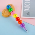 7-color stackable smiling face crayon for kids with various expressions and transparent cap - Hulu Shape Crayon