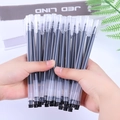 Set of bulk black gel pens with transparent barrels for office and school supplies - 0.5mm / Black