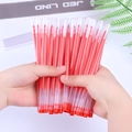 Large capacity red gel ink pen set with transparent barrel and pocket clip - 0.5mm / Red