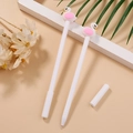 Penne a gel a forma di cigno bianco con ali rosa per cancelleria scolastica e ufficio - Fenicottero Bianco