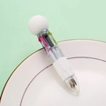 Cartoon golf ball top multi-color retractable ballpoint pen with anti-slip grip - Golf Style
