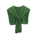 Scialle in maglia verde smeraldo a scacchi con nodo frontale per donne - Stile Nodo Tinta Unita / Verde