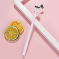 Stylo gel hamster blanc avec pendentif graine de tournesol à ressort et détails mignons - Hamster Blanc