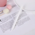 Bolígrafo de gel blanco mate minimalista con punta de 0,5 mm para uso escolar - 0.5mm / Blanco