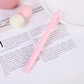 Bolígrafo de gel retráctil rosa macaron minimalista con acabado mate y clip a juego - 0.5mm / Rosa