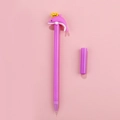 Bolígrafo de gel de delfín púrpura con corona y punta fina para papelería creativa - Púrpura