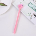 Penna gel rosa a forma di ciambella con simpatico topper in silicone color pastello - 0.5mm / Rosa