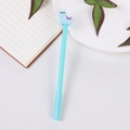 Creative blue alpaca gel pen with cartoon animal topper for student stationery set - Blue