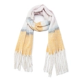 Winter sjaal met geel en blauw ruitjespatroon en decoratieve lange kwastjes - 10# Lichtroze Geel