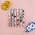 Dettaglio di 6 penne gel cancellabili con design collage di manga in bianco e nero - Stile Anime Cartoon