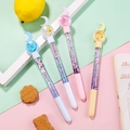 Lot de 4 stylos à paillettes liquides avec embouts lune en couleurs dégradées - Style Lune