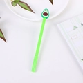 Cute green avocado gel pen with cartoon silicone topper for creative school stationery - Hami Melon Avocado Style