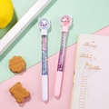 Pink and white cat-themed liquid glitter pens with shimmering sequins and cute slogans - Cat