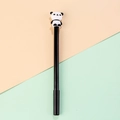 Cute 3D panda cartoon gel pen with black ink 0.5mm on minimalist dual-tone background - Black Barrel Panda