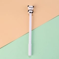 Cute white panda gel pen with 3D cartoon panda topper and 0.5mm black ink tip - White Barrel Panda