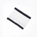 Detail of color-block knit snood for children with thick black and white textured yarn - Neck Warmer Black and White