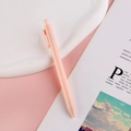 Penna gel a scatto Morandi rosa ciliegio con finitura opaca in stile minimalista - Rosa